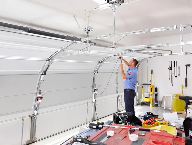Garage door cable repair service by Westchester Garage Door Repair in Westchester