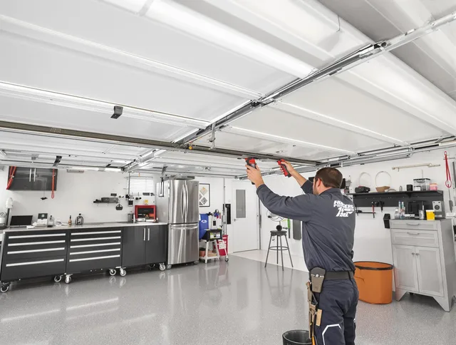 Overhead garage door repair service by Westchester Garage Door Repair in Westchester